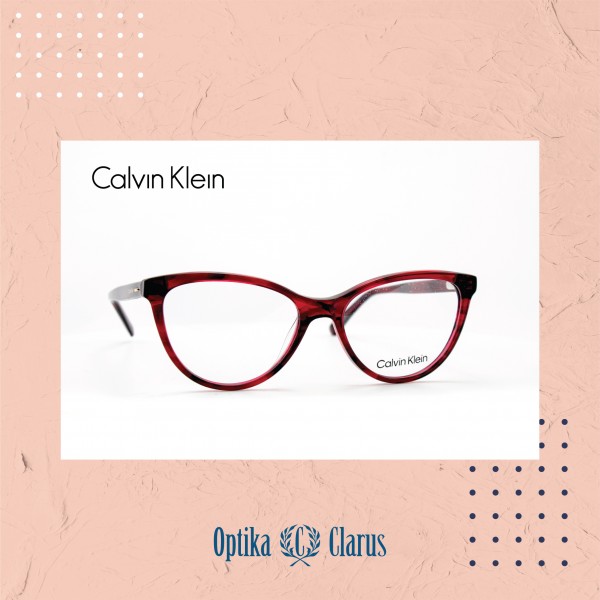 Calvin Klein rdeč korekcijski okvir za očala optika clarus